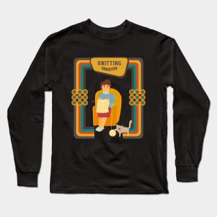 Retro knitting ganster Long Sleeve T-Shirt